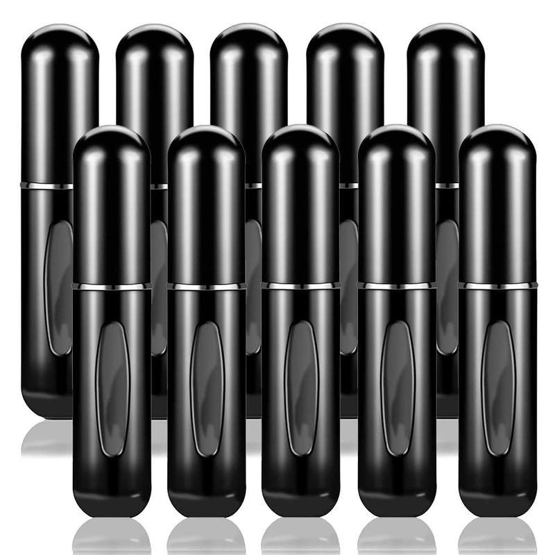 5ml Mini Perfume Atomizer, 10pcs Portable Liquid Containers, Perfume Spray Dispenser Bottle, Aluminum Empty Refillable Spray Bottles, Travel Spray Bottles, Empty Cosmetic Organisers For Perfume