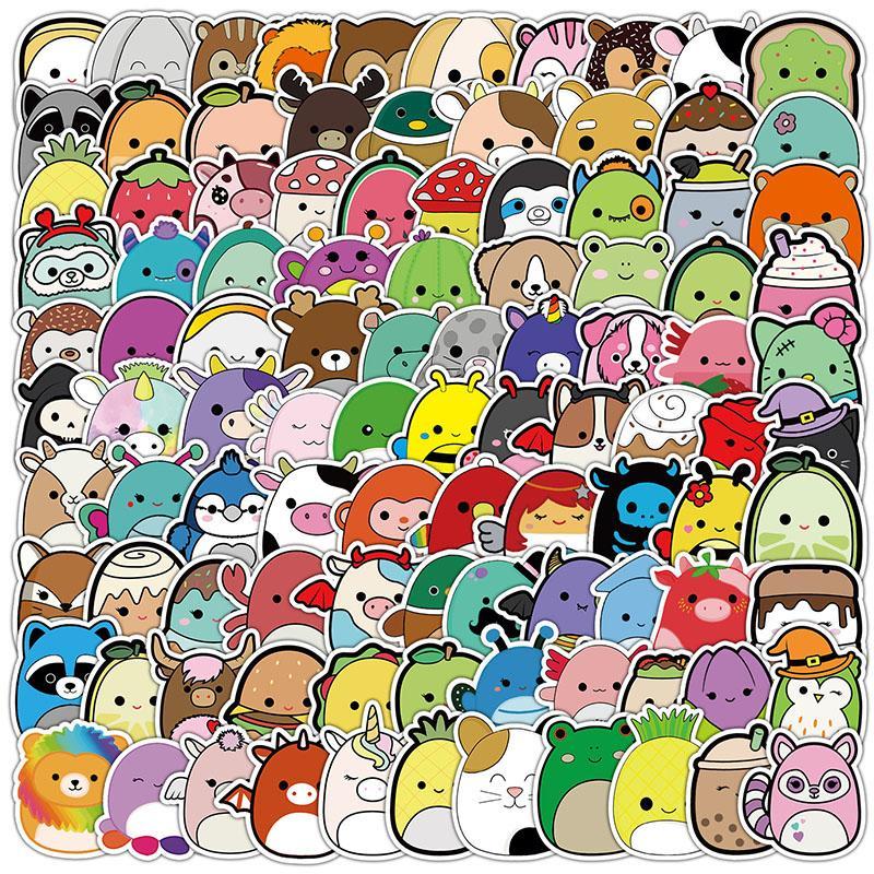 Cartoon Animal Series Sticker, 100pcs Kawaii Graffiti Cartoon Sticker, Decorative Sticker for Phone Case, Computer, Guitar, Bag, Water Cup, Scrapbook