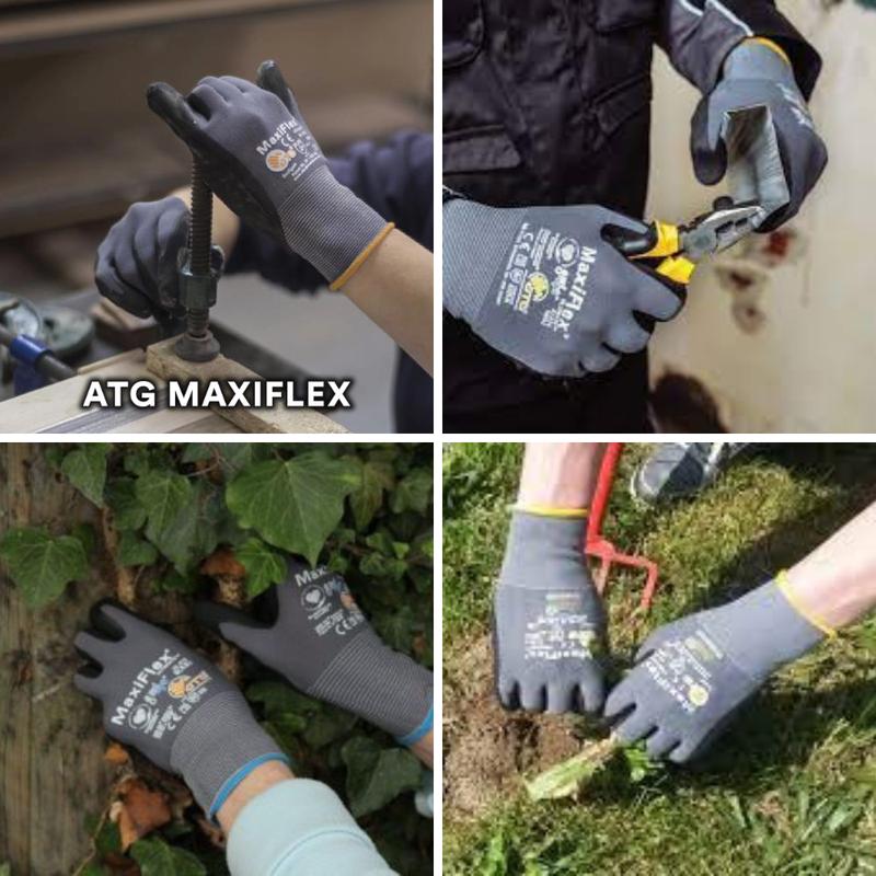 MaxiFlex Ultimate Glove PIP 34-874 M L XL | 34874 Foam Nitrile Palm Coated Gloves | 12 pack | Industrial Task| Cleaning Gloves | Gardening, Heavy Duty