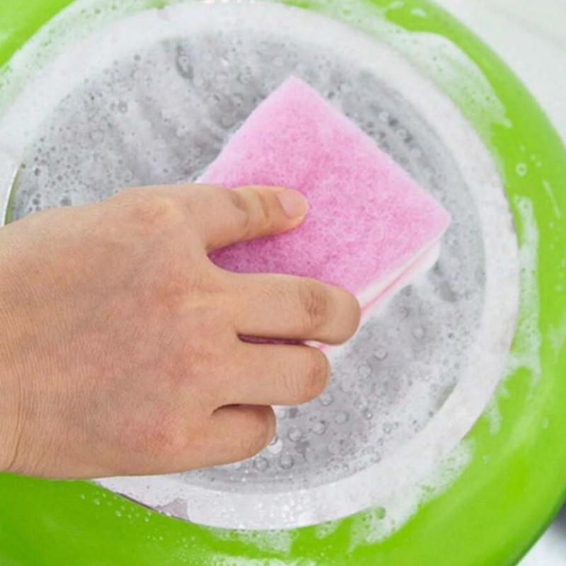 Double-sided Dishwashing Sponge, 1 Set Kitchen Strong Decontamination Sponge, Household Cleaning Tool for Kitchen Bathroom