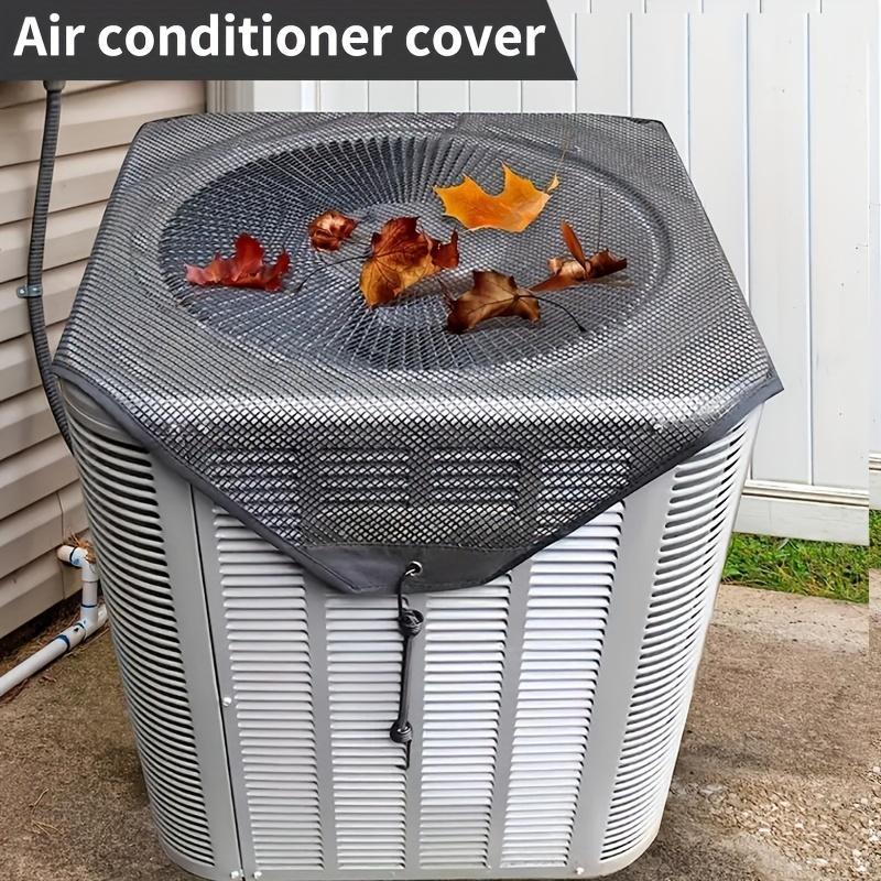 Room Decor Air Conditioner Cover, 1 Count Windproof Anti-falling Leaves Ventilation Network, Christmas Decor Home Essentials Air Conditioner Cover for Indoor & Outdoor, Christmas Gifts, Christmas Decorations