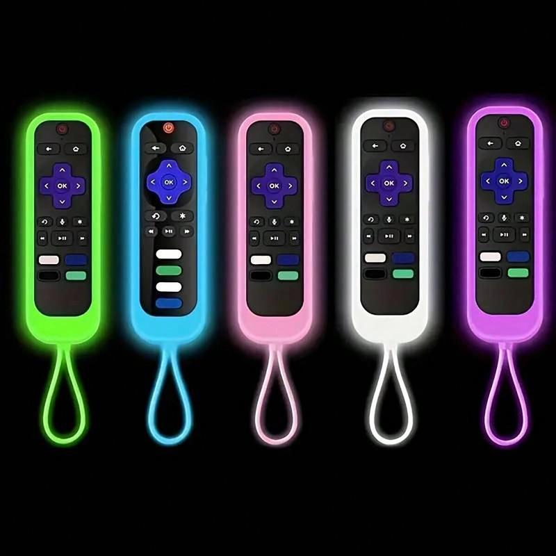 Silicone Luminous Remote Control Cover, 1 Count Glow in The Dark Remote Case, Dustproof Remote Control Cover for Home Living Room