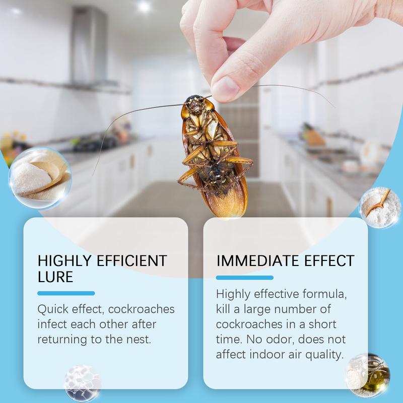 8PCS Roach Bait & Killer, Roach Repellent and Gel for Roach Nest Elimination of Indoor Infestations, Effective Solution for Small to Large Cockroaches, Easy to Use, Ideal for Hidden Areas