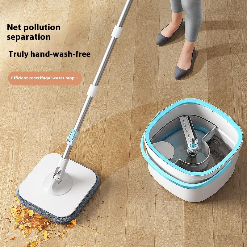 Hands-free hand washing and bucket suit, household rotating floor mop, lazy mop, dedusting mop, wet and dry, kitchen bathroom floor, cleaning supplies, cleaning tools, Christmas product