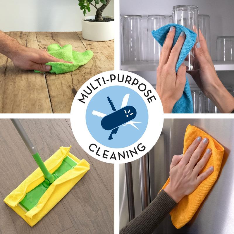 Microfiber Cleaning Cloths-5Pcs, Microfiber Towels for Cars, Premium All-Purpose Car Cloth, Dusting Cloth Cleaning Rags, Absorbent Microfiber Cloth for SUVs, House, Kitchen, Window, Gift-12×12