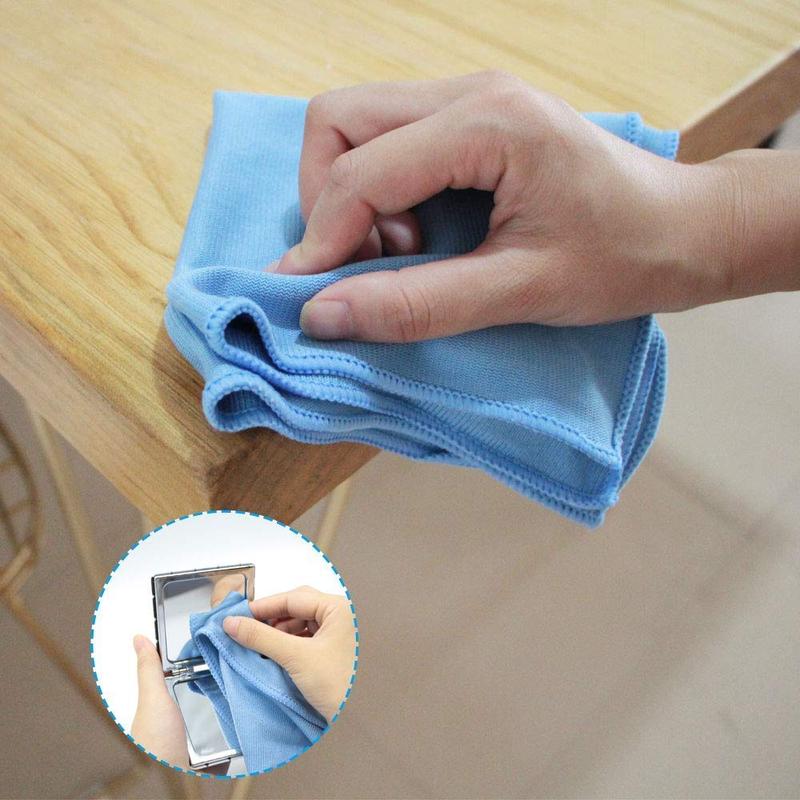 8Pcs Microfiber Towel Cleaning Cloth Mop 12x12 inch for Glass Windows Mirrors Home Kitchen Car