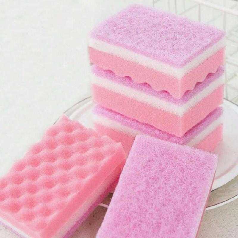 Double-sided Dishwashing Sponge, 1 Set Kitchen Strong Decontamination Sponge, Household Cleaning Tool for Kitchen Bathroom