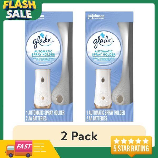 (2 pack) Glade Automatic Spray Holder, Stocking Stuffers, Battery-Operated Air Freshener Spray, 10.2 oz