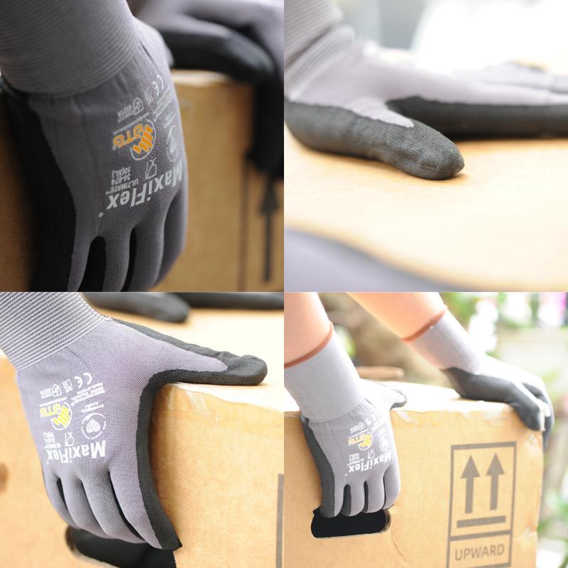 PIP MaxiFlex Ultimate 34-874 M,L,XL – High-Performance Foam Nitrile Palm Coated Gloves, Gray (Pack of 12) | Superior Grip, Abrasion Resistance, And Comfort For Heavy-Duty, Precision, And Labor Work | Ideal For Industrial And Construction Jobs In Spain