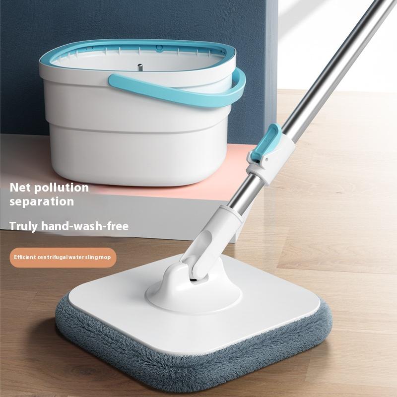 Hands-free hand washing and bucket suit, household rotating floor mop, lazy mop, dedusting mop, wet and dry, kitchen bathroom floor, cleaning supplies, cleaning tools, Christmas product