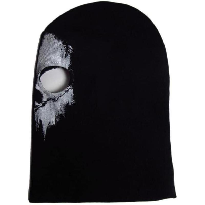 Unisex Ghost Print Stocking Balaclava Mask Good for War Game Halloween Cosplay