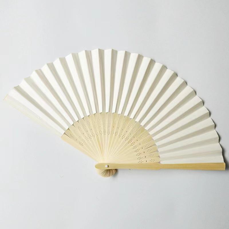 Chinese Style Foldable Paper Fan, Classic Hand Fan for Wedding, Party, Banquet, Home Decor Supplies