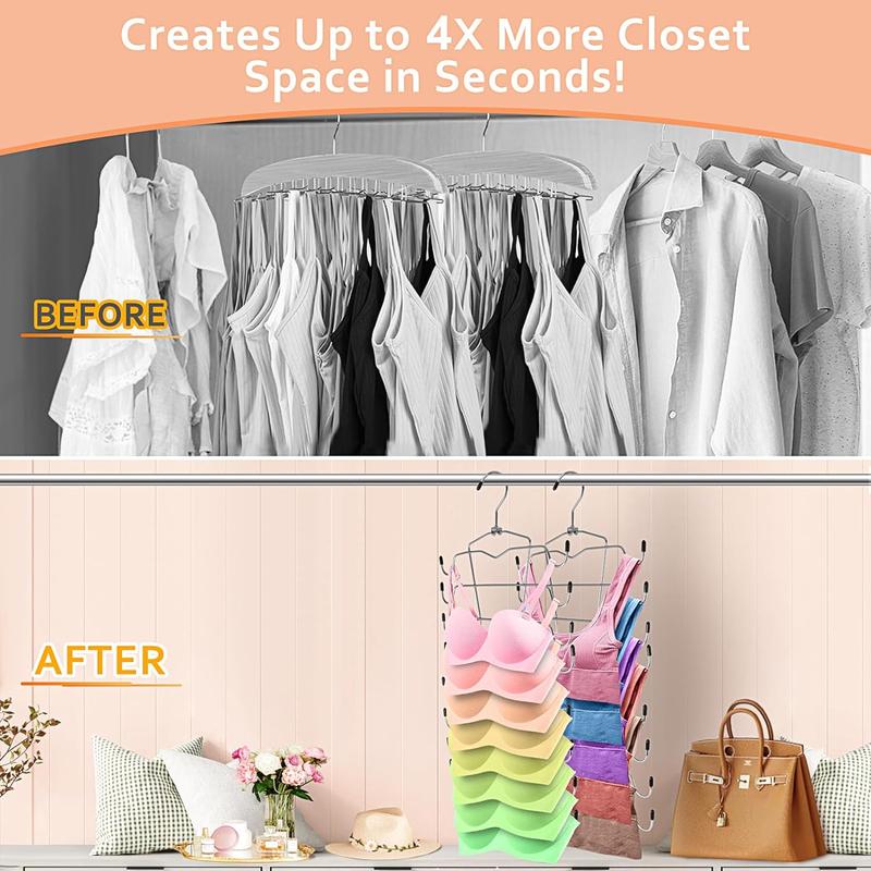 Multifunctional Bra Hanger, 1 2 3 Counts Multilayer Rotatable Bra Hanger, Space Saving Hanger for Underwear, Clothes Hanger for Home Organizer Storage, Unique Furniture for Bedroom