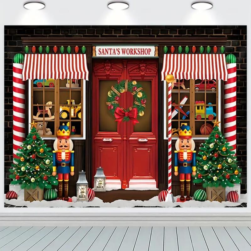 Nutcracker Soldier Christmas Photography Backdrop 7x5 ft - Perfect for Birthday, Cake Table Decor, and Portrait Photo Shoot