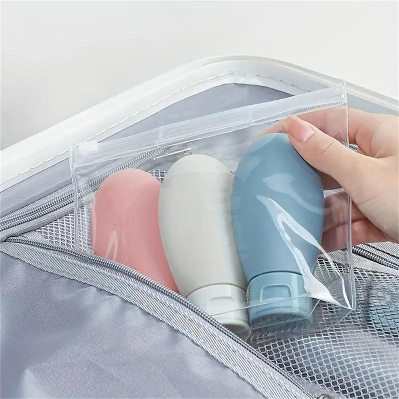 Travel Empty Bottle Set, 3pcs Squeeze Lotion Containers for Shampoo Face Lotion Body Lotion, Empty Plastic Squeeze Bottles for Travel Journey Trips