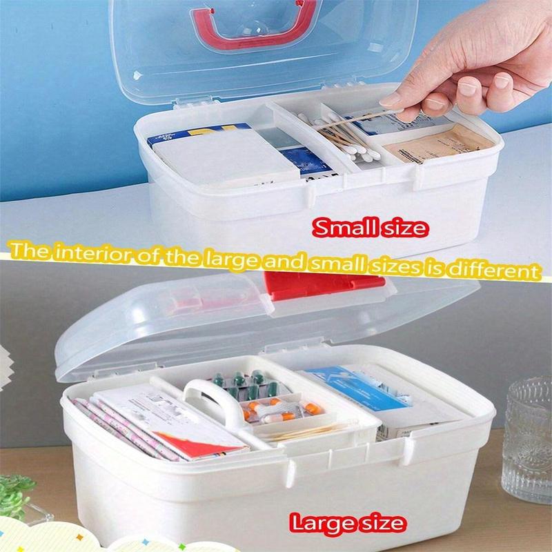 Multi-grid Medicine Storage Box, 1 Count Portable Multi-layer Storage Box, Emergency Medical Box for Home Restaurant Outdoor Camping