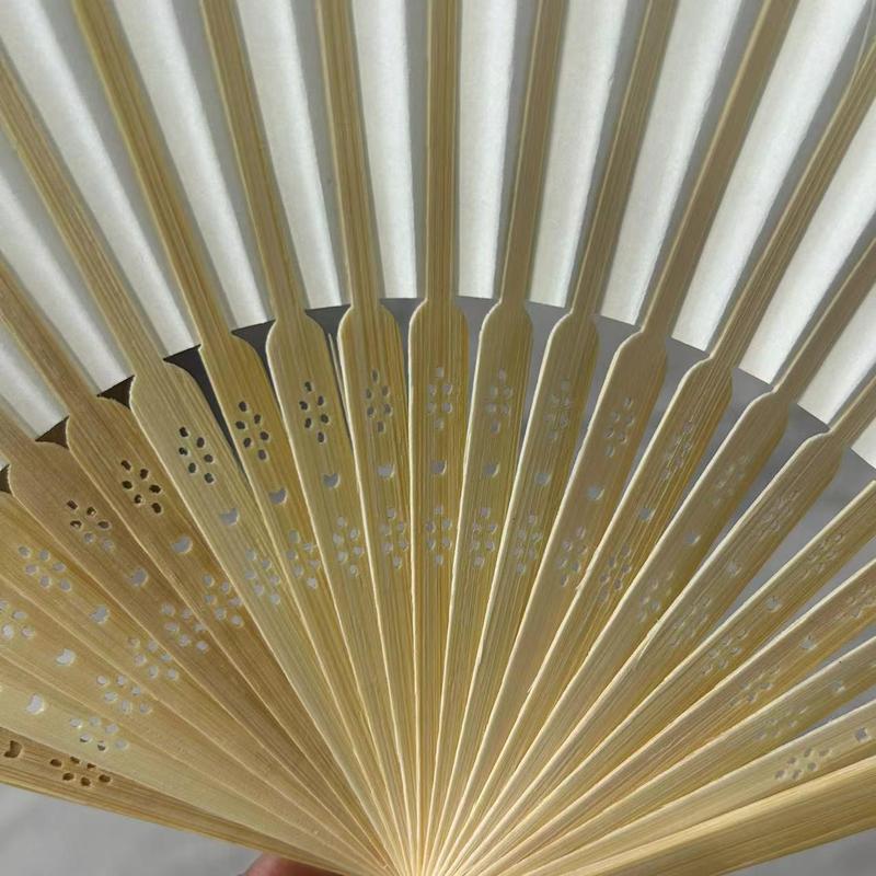 Chinese Style Foldable Paper Fan, Classic Hand Fan for Wedding, Party, Banquet, Home Decor Supplies