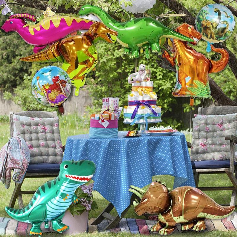 Cartoon Dinosaur Shaped Balloon, 8pcs set Giant Dinosaur Balloon, Colorful Inflatable Balloon for Birthday Party, Festive & Party Supplies