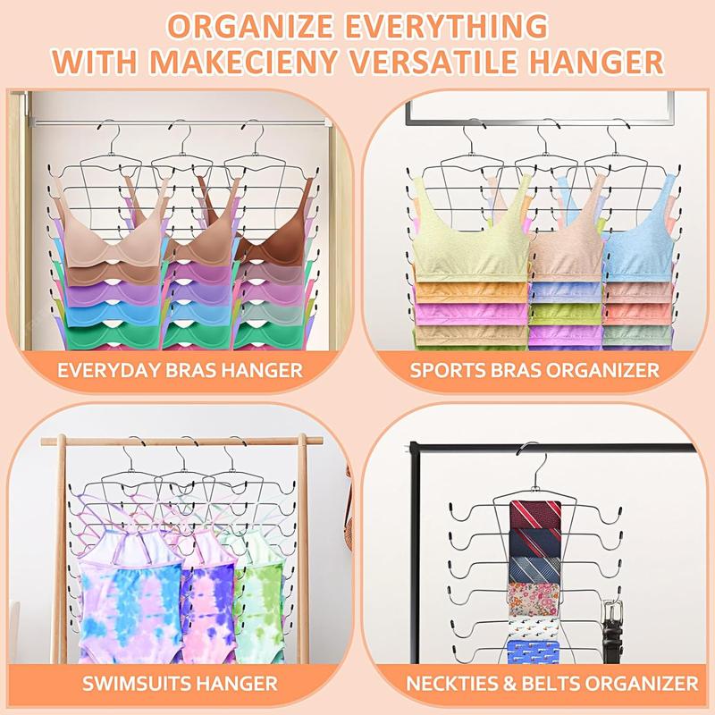 Multifunctional Bra Hanger, 1 2 3 Counts Multilayer Rotatable Bra Hanger, Space Saving Hanger for Underwear, Clothes Hanger for Home Organizer Storage, Unique Furniture for Bedroom