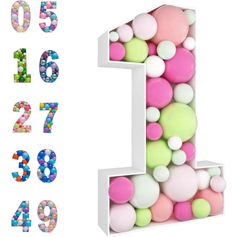 Number 0-9 Balloon Frame, 1 Count Party Balloon Frame Decor, Birthday Party Decoration, Festive & Party Supplies, Birthday Party Supplies