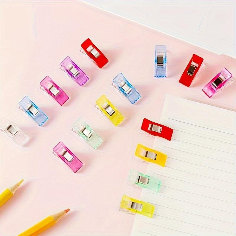 Random Color Plastic Clip (50pcs), Colorful Magic Clips, Multifunctional Portable Clips for Sewing, Quilting, and Craft Hanging