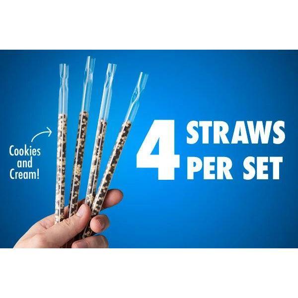 Magic Milk Straws - All-Natural Flavor Straws Encourage Milk Drinking, 4-Pack or 48-pack, 4 Flavors, Chocolate, Cookies & Cream, Cotton Candy, Strawberry