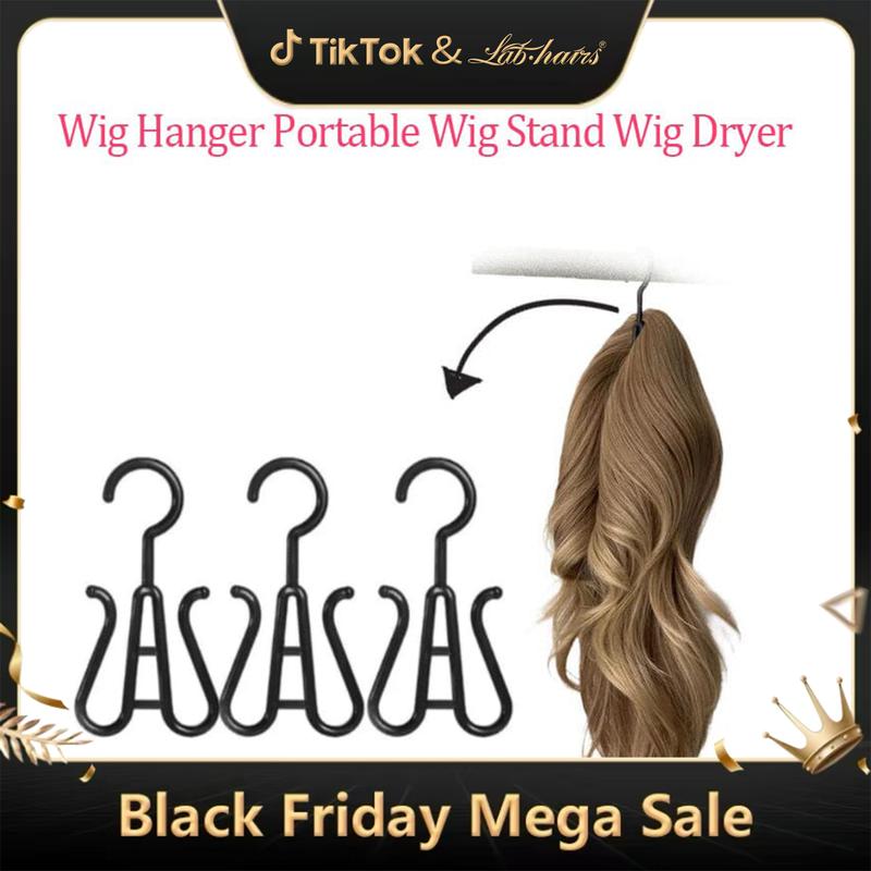 10 Pcs Wig Hanger Portable Wig Stand Wig Dryer Display Rack Heatless Styling Save Space Hair Wig Tool Black Storage Hooks For For Professional Salon Or Daily Use Keep Wig in Shape Display Holder Tool Organizer for Multiple Wigs