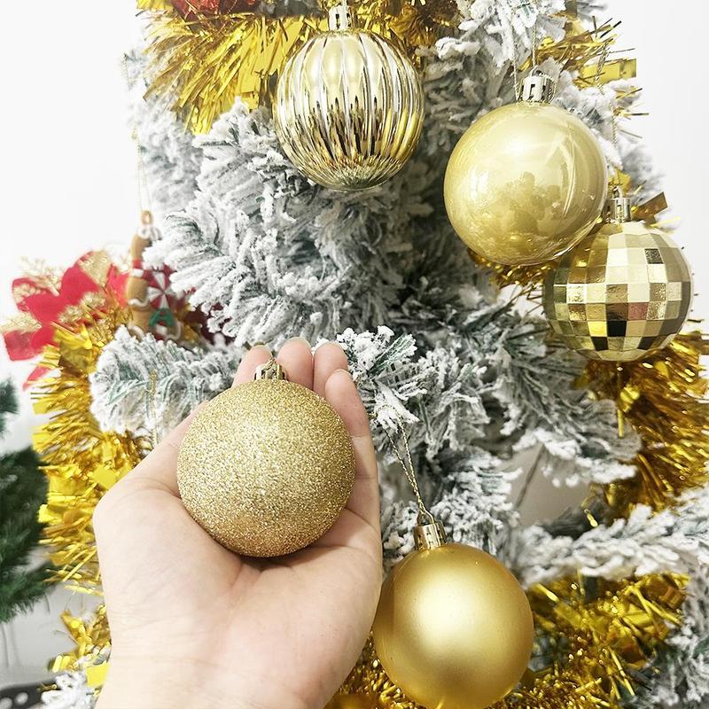 Christmas Ball Ornament, 24pcs box Shatterproof Matte Glitter Ornament, Christmas Balls for Christmas Tree Pendants Decorations