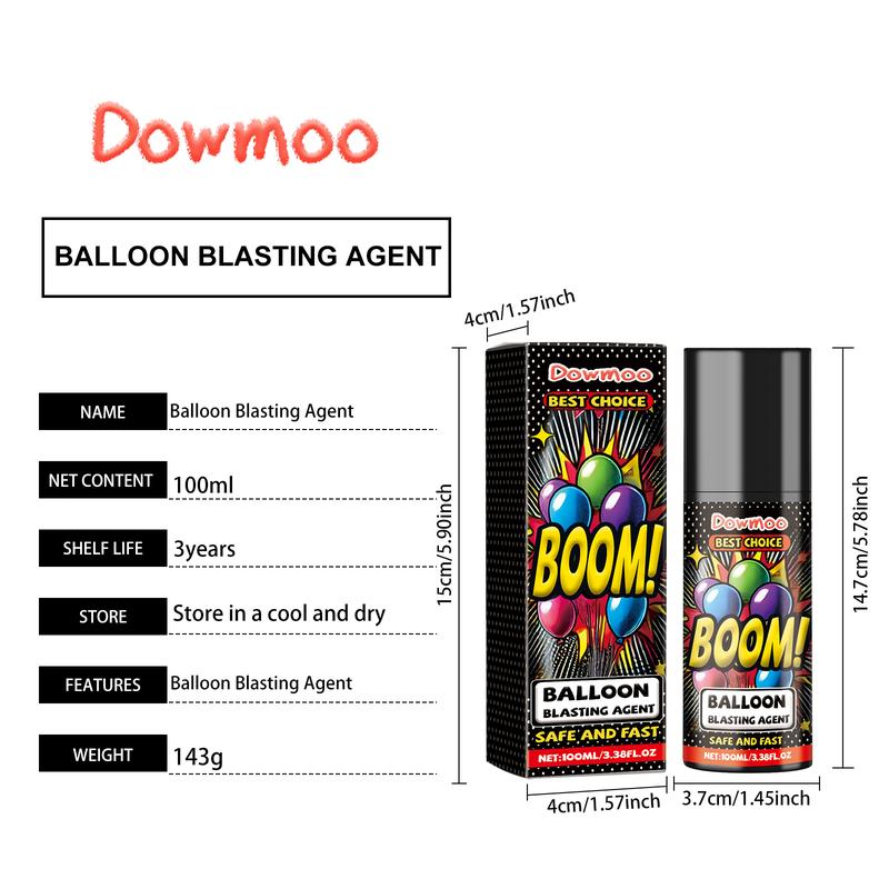 Balloon Popping Spray 100ML, Balloon Blasting Agent, Fast And Safe Balloon Blasting For Parties And Wedding Celebration