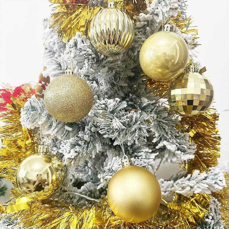 Christmas Ball Ornament, 24pcs box Shatterproof Matte Glitter Ornament, Christmas Balls for Christmas Tree Pendants Decorations