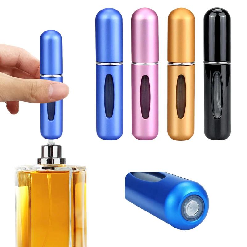 4PCS 5ML Refillable Perfume Atomizer Travel, Portable Mini Pocket Perfume Atomizer for Travel Accessories Tin Canister Organiser Mini Portable Bottle