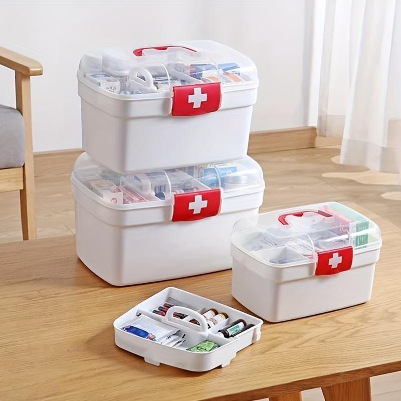 Multi-grid Medicine Storage Box, 1 Count Portable Multi-layer Storage Box, Emergency Medical Box for Home Restaurant Outdoor Camping