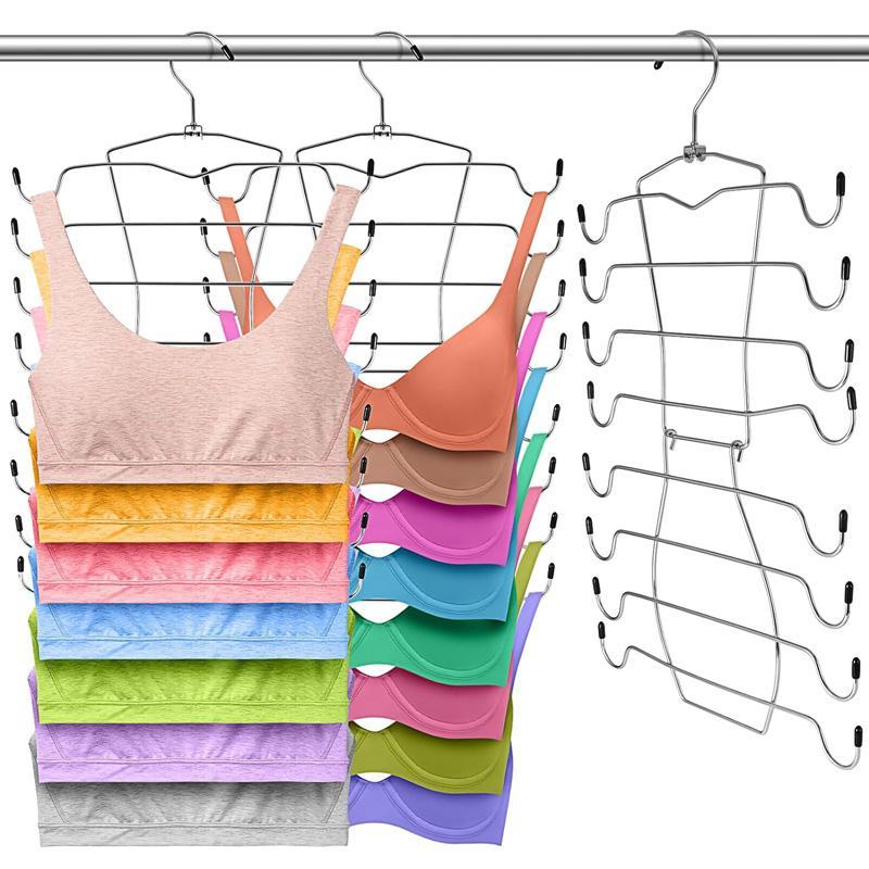 Multifunctional Bra Hanger, 1 2 3 Counts Multilayer Rotatable Bra Hanger, Space Saving Hanger for Underwear, Clothes Hanger for Home Organizer Storage, Unique Furniture for Bedroom