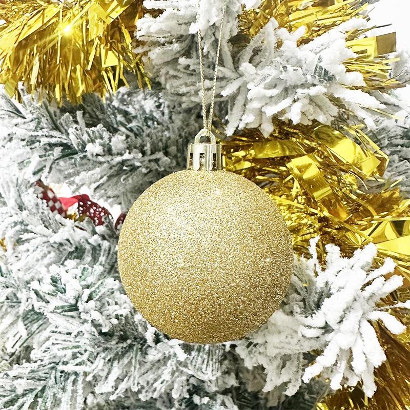 Christmas Ball Ornament, 24pcs box Shatterproof Matte Glitter Ornament, Christmas Balls for Christmas Tree Pendants Decorations