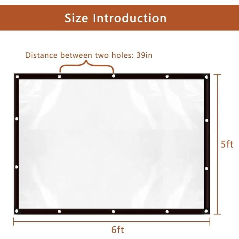 Transparent Poly Tarpaulin with Anti-Tear Design and Rustproof Grommets for Patio,Gardening,Chicken Coop and Painter's Drop Cloth Cover Waterproof