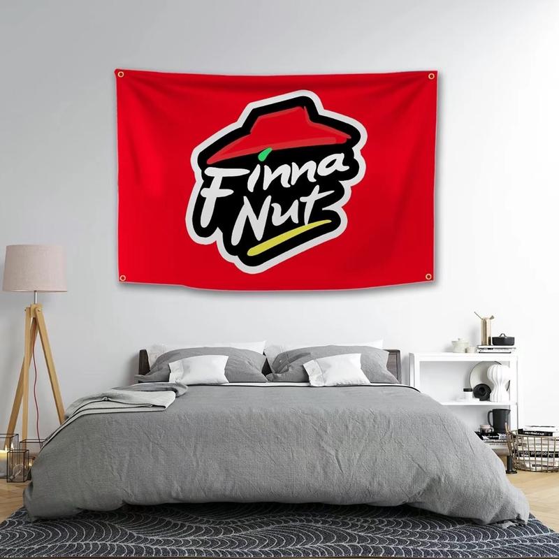 3x5Ft Finna Nut Novelty College Funny Dorm Banner - Vivid Color & Fade proof - Canvas Header & Double Stitched Polyester with Brass Grommets 3 X 5 Ft Lightweight Print