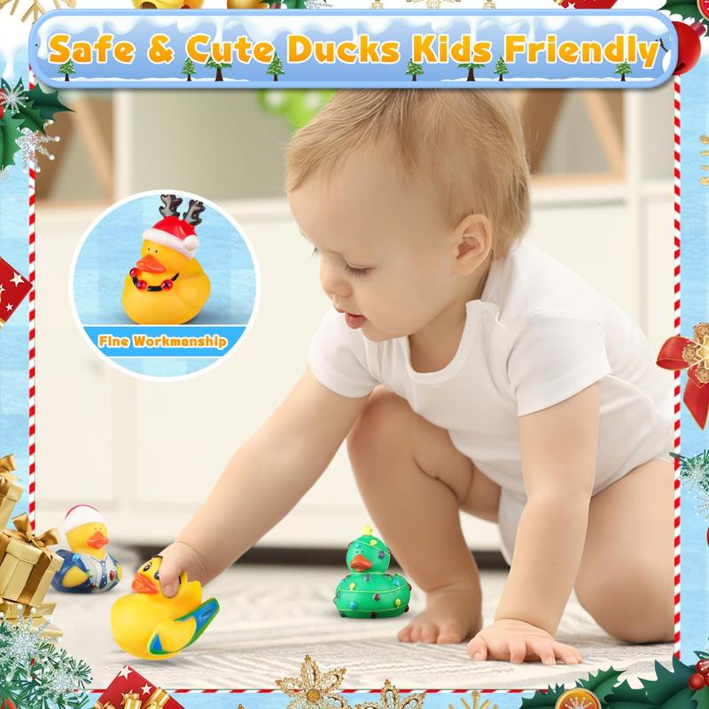 Calendar 2024 Christmas Ducks - 24 Days Christmas Countdown Calendar Gifts for  Girls Boys - 24 count Rubber Duck  Calendar Bath  Christmas Party Favors for