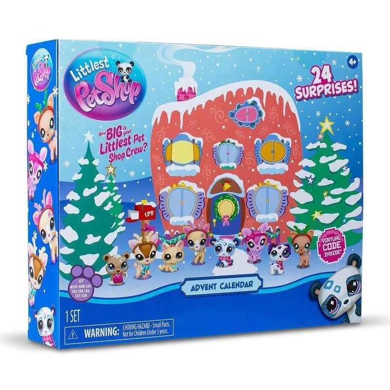 Littlest Pet Shop 24 Days of Surprises Advent Calendar with 8 Pets and 16 Accessories for Christmas Decor - Unisex Ornaments