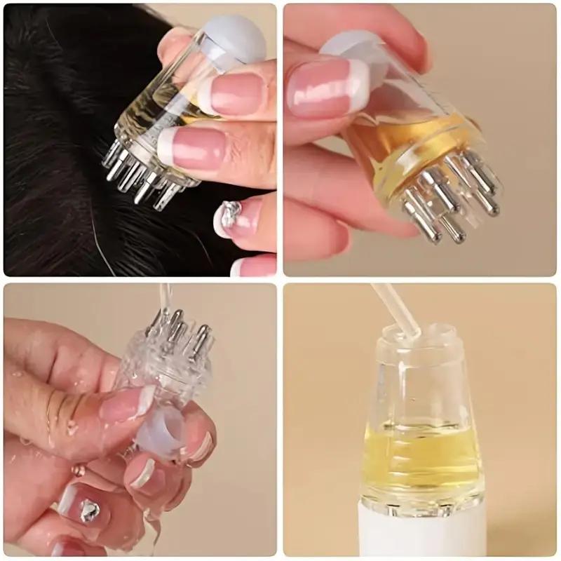 Scalp Oil Applicator, Root Comb Applicator Bottle for Hair, Hair Serum Applicator Suitable for Various Liquids, Suitable for Home and Travel Body Care