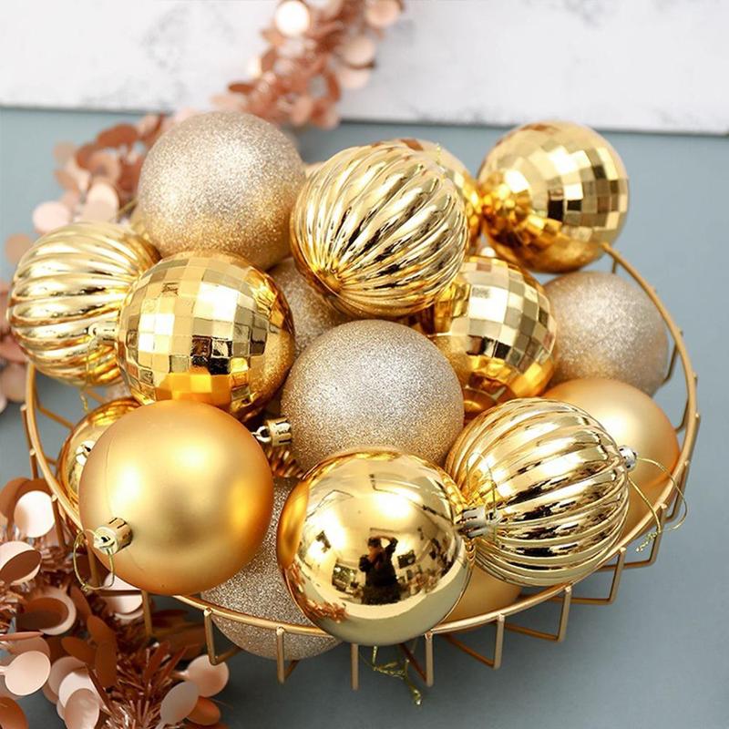 Christmas Ball Ornament, 24pcs box Shatterproof Matte Glitter Ornament, Christmas Balls for Christmas Tree Pendants Decorations