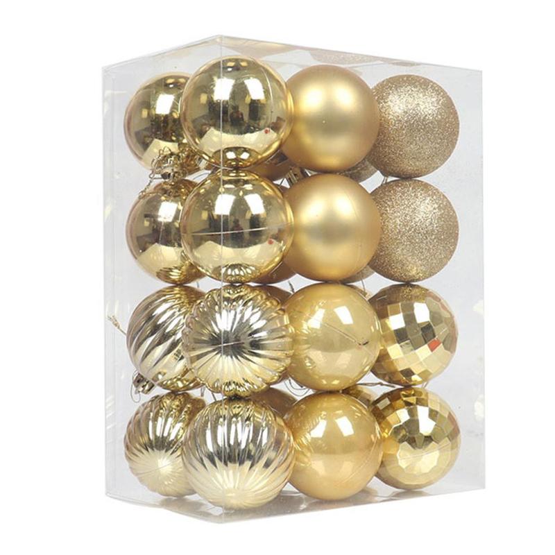 Christmas Ball Ornament, 24pcs box Shatterproof Matte Glitter Ornament, Christmas Balls for Christmas Tree Pendants Decorations