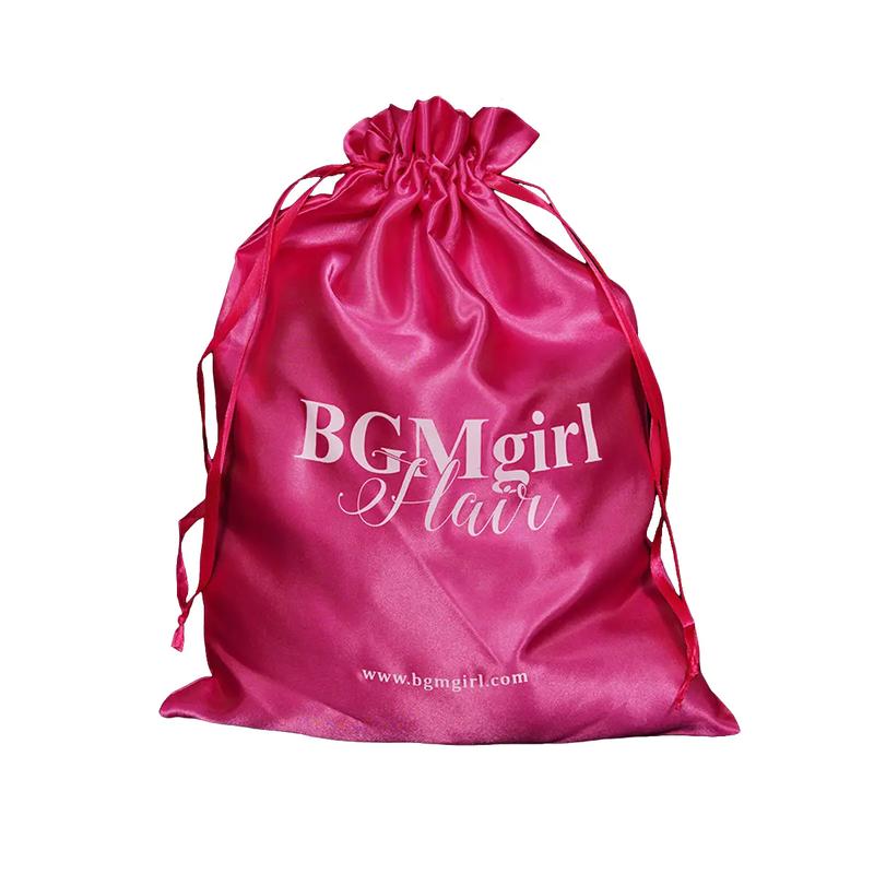 BGMgirl Hair Silky Bag Soft Big Hair Bag Satin Wig Bags Wig Storage for Multiple Wigs Hair Extensions Organiser