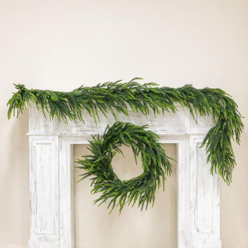 Artificial Pine Hanging Garland, 1 Count 59in Fake Greenery Pine Garland  Ornaments , Decorative Plant for Home Party & Festival & Outdoor Decor