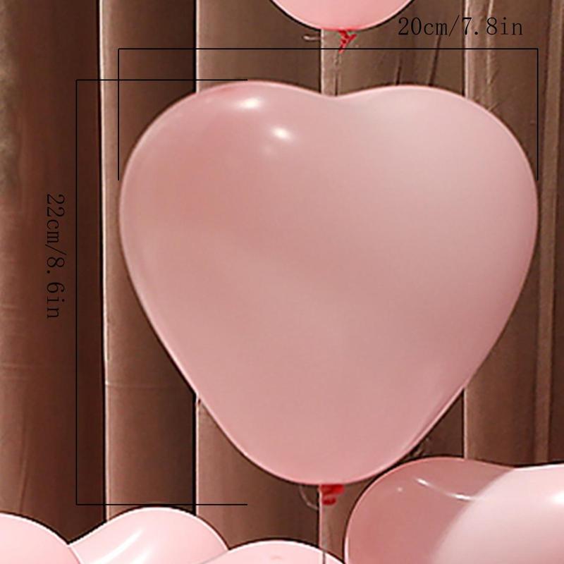 Heart Shaped Balloon, 20pcs Latex Solid Color Balloon for Proposal & Wedding & Party & Anniversary & Birthday Decoration