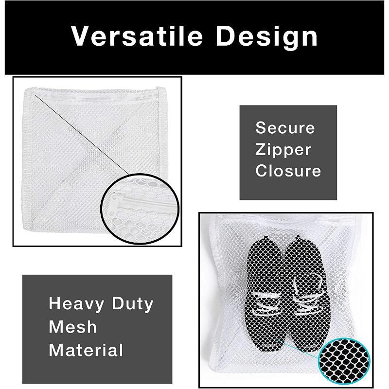 Laundry Mesh Shoe Bag, Sneaker Wash & Dry Net Bag for Dryer, Shoe Storage Bag for Washing Machine