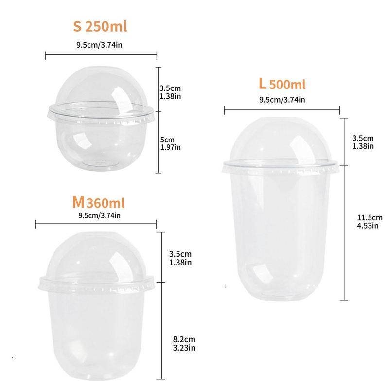 Clear Dessert Cup with Lid, 50pcs Disposable Dessert Cup, Dessert Container for Yogurt, Fruit Salad, Ice Cream, Pudding, Cake, Party Supplies