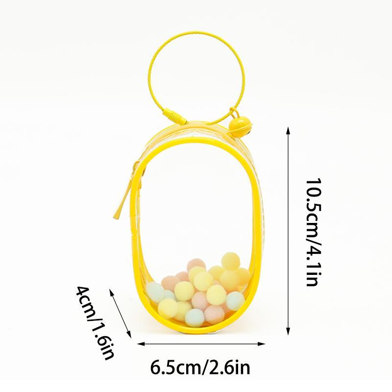 Mini Clear Zipper Storage Bag, 1 Count Portable Mini Doll Data Cable Charger Lipstick Jewelry Storage Bag, Compact Multifunctional Organizer for Indoor & Outdoor