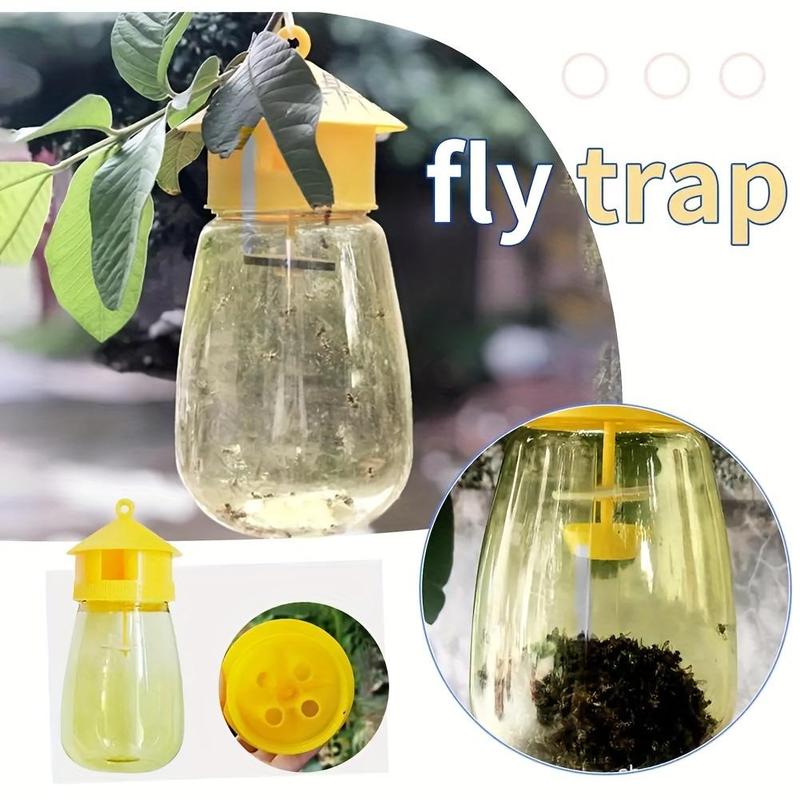 Plastic Fruit Fly Trap, Reusable Drosophila Killer, Mosquito & Insect Control, Non-toxic, Eco-friendly, No Electricity Needed, Pest Control for Orchard & Kitchen