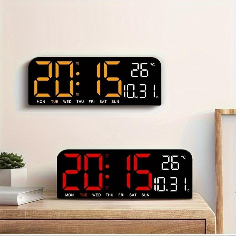 LED Alarm Clock without Battery, 1 Count USB Battery Powered LED Desktop Clock, Creative Table Clock, Hanging Clock for Home Bedroom Living Room