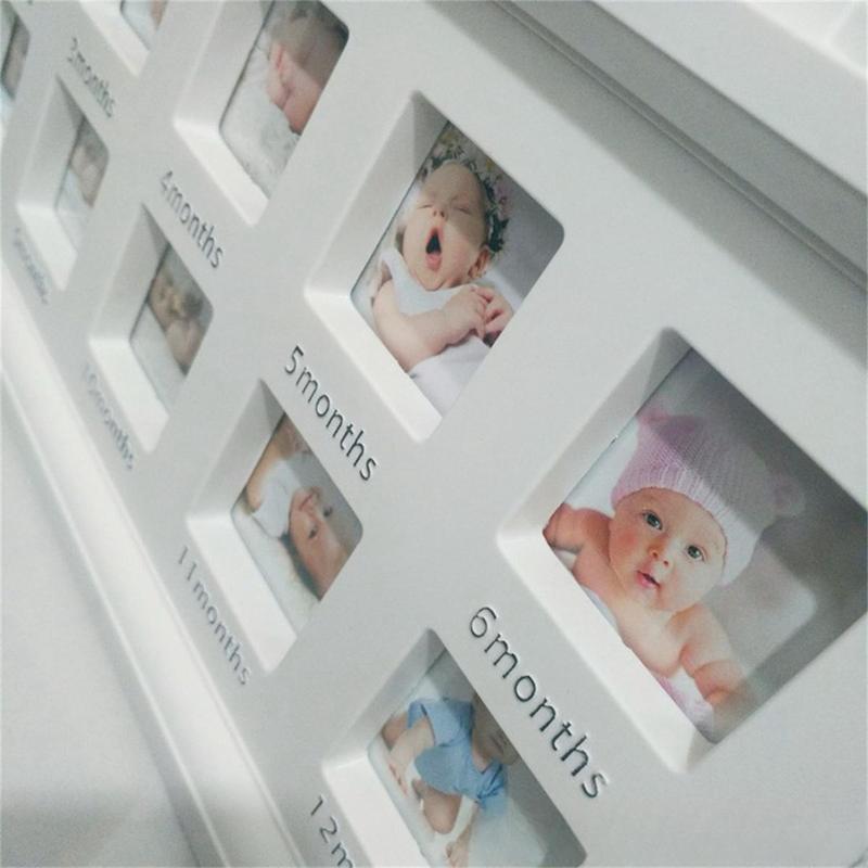 Baby Growth 12 Months Photo Frame, 1 Count Newborn Baby Photo Frame, Baby Growth Milestone Photo Frame, Home Decor